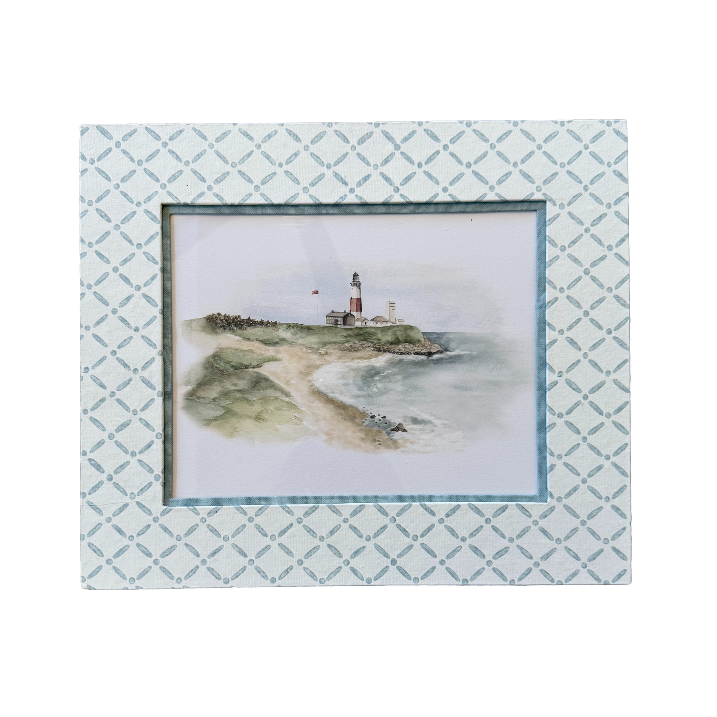 8x10 Block Print Frame - Croix Blue