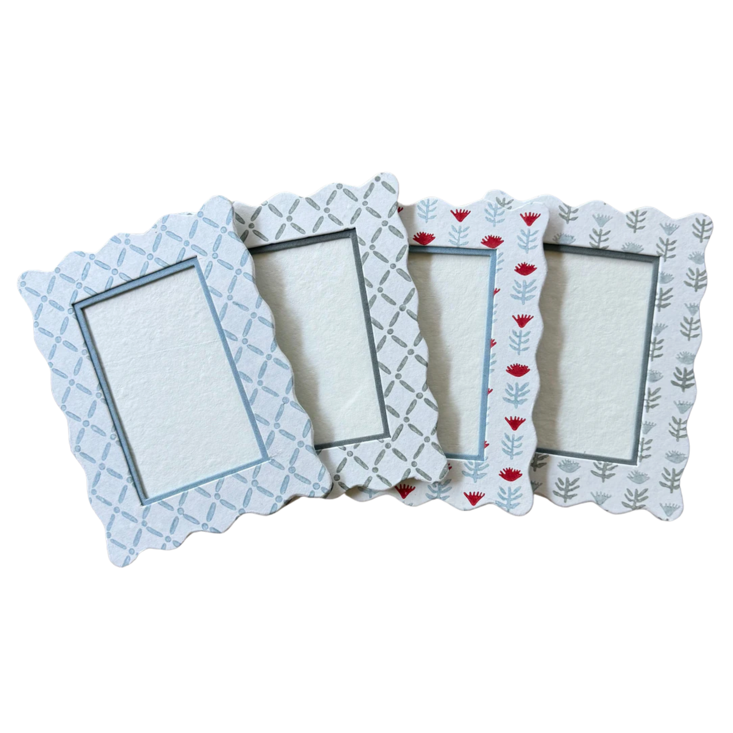 Block Printed Frame - Claire Poppy, Floral - 4x6