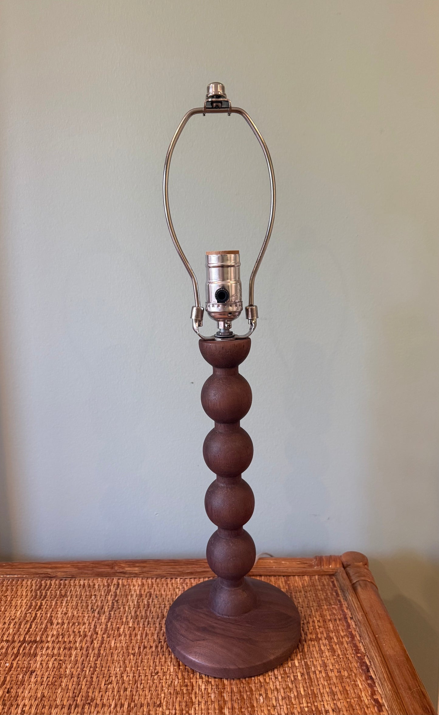 Wood Bobbin Lamp