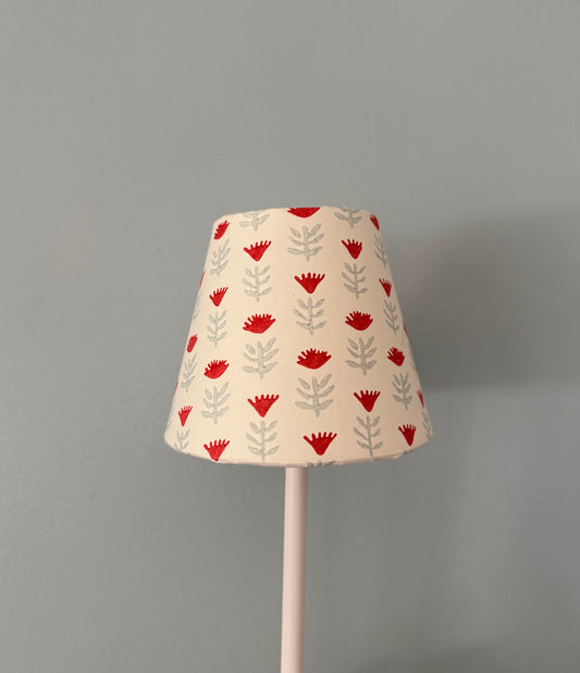 Block Printed Shade for Cordless LED Lamps