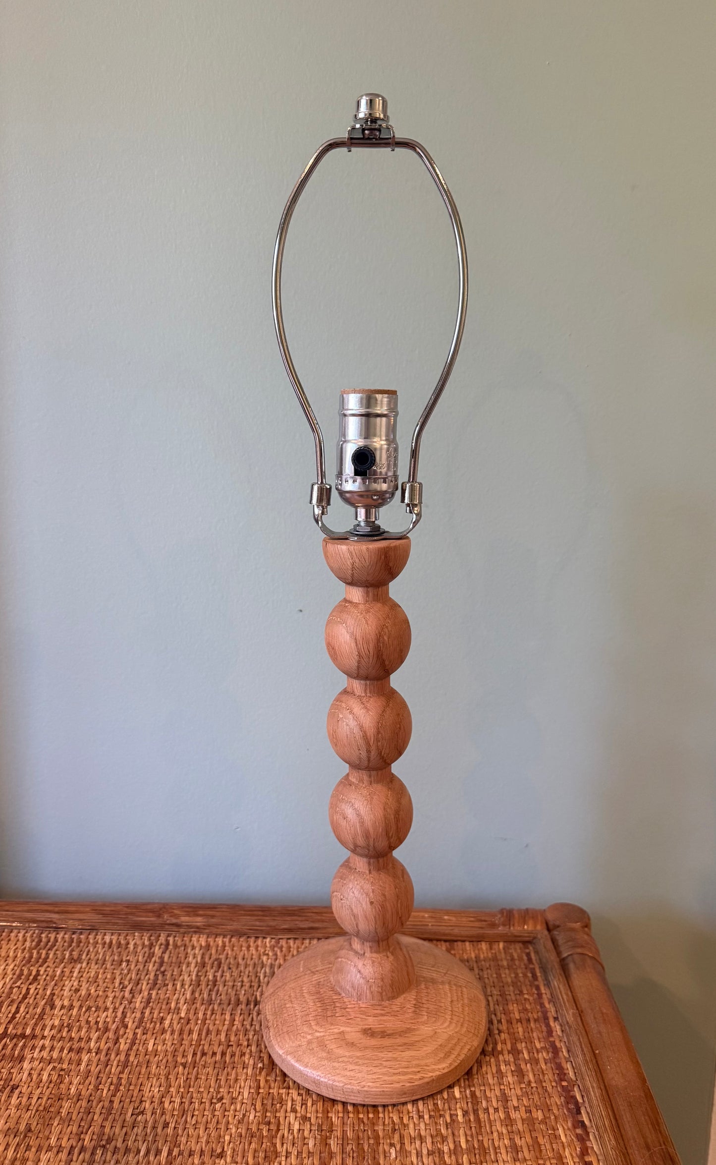 Wood Bobbin Lamp