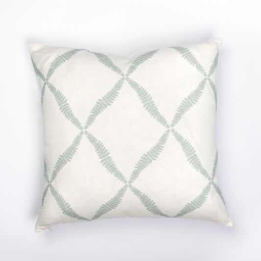 20x20" Pillow in Fern Trellis, Green