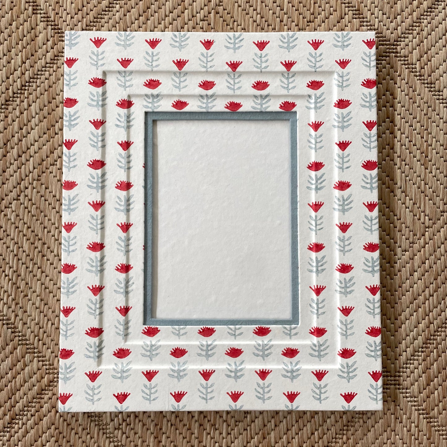 Block Printed Picture Frame in Claire