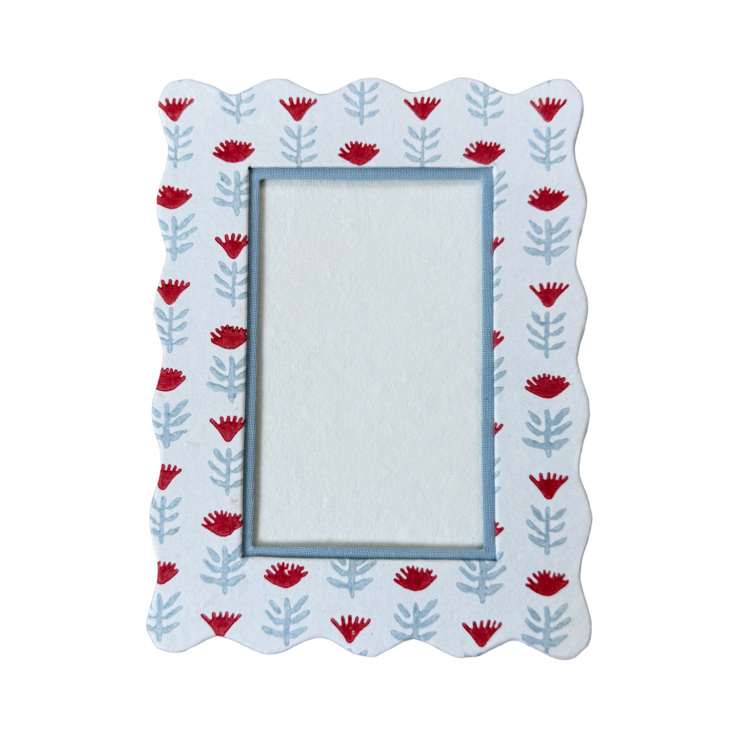 4x6 Block Printed Frame - Claire Poppy