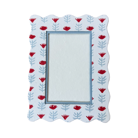 4x6 Block Printed Frame - Claire Poppy