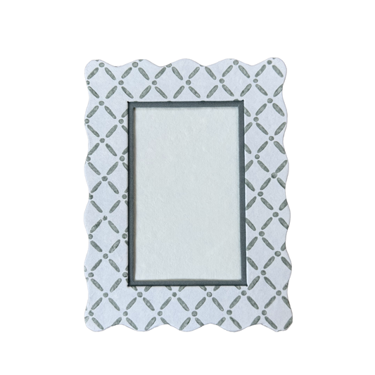 4x6 Block Printed Frame - Croix Green