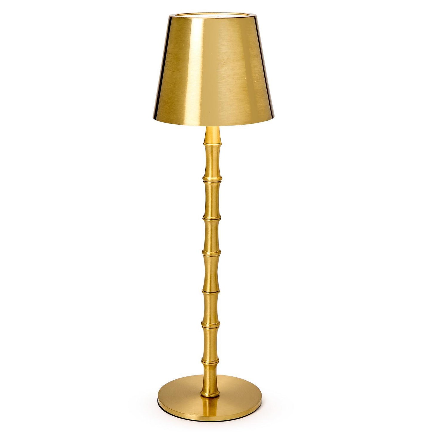 LED Cordless Gold Bamboo Table Lamp