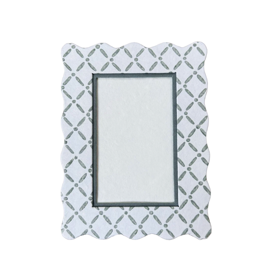 4x6 Block Printed Frame - Croix Green