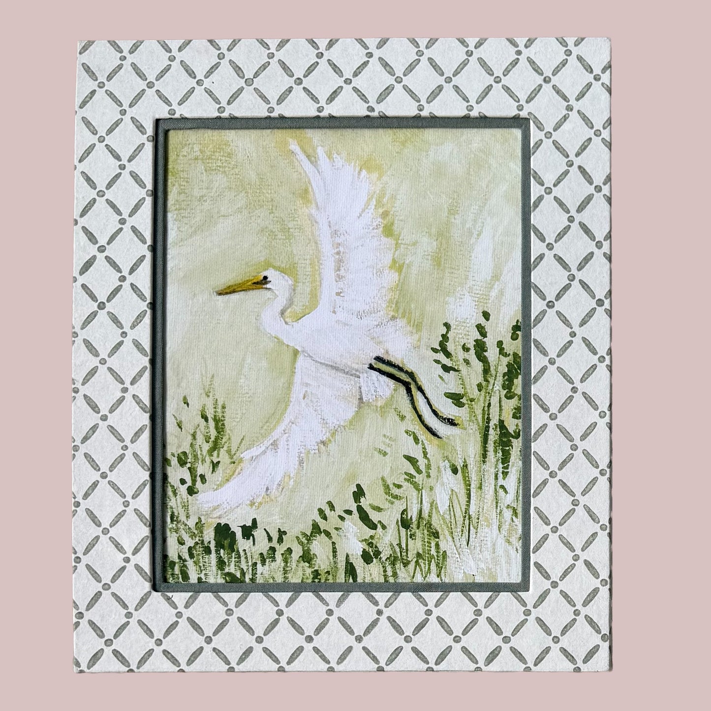 8x10 Block Print Frame - Croix Green