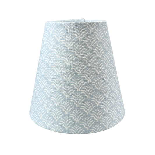 Fabric Candle Clip Lampshade - Blue Petite Lottie - for Sconce or Chandelier