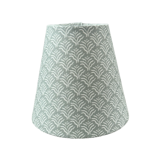 Fabric Candle Clip Lampshade - Green Petite Lottie - for Sconce or Chandelier